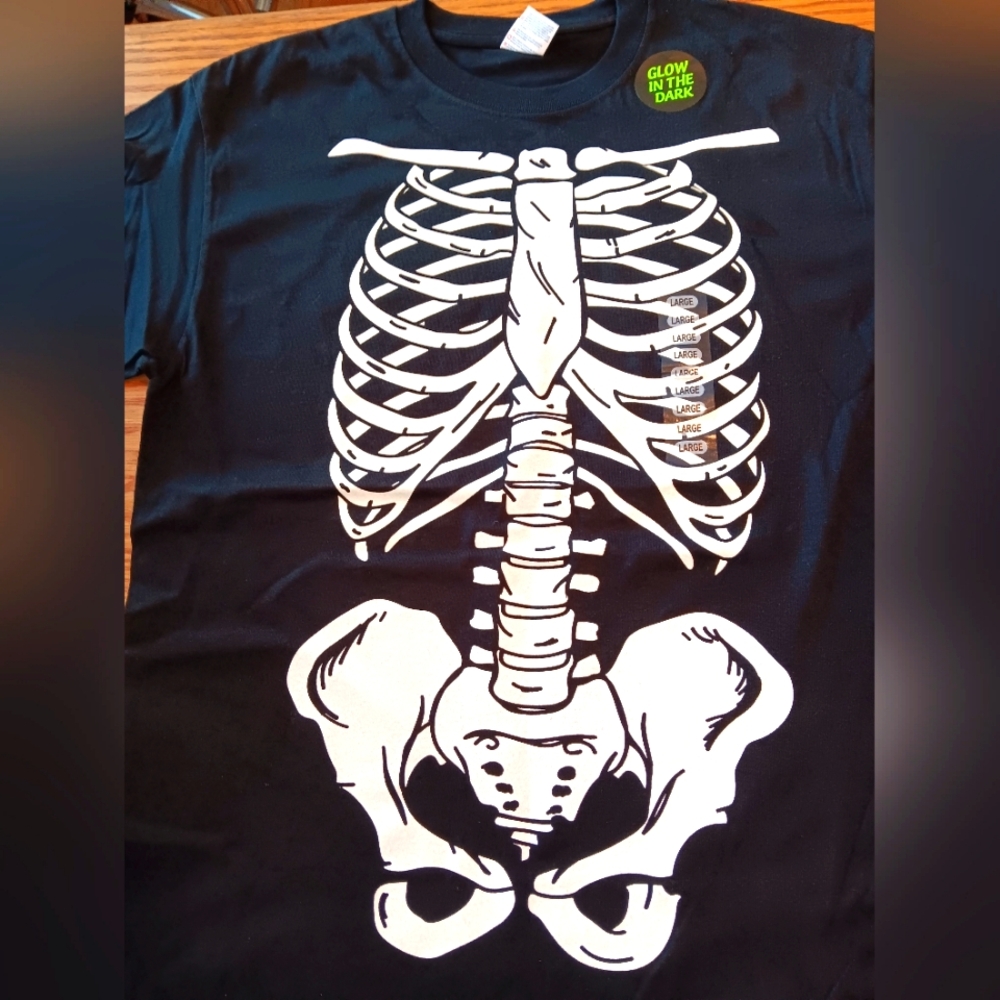 Halloween Tee Shirt GLOW IN THE  DARK.